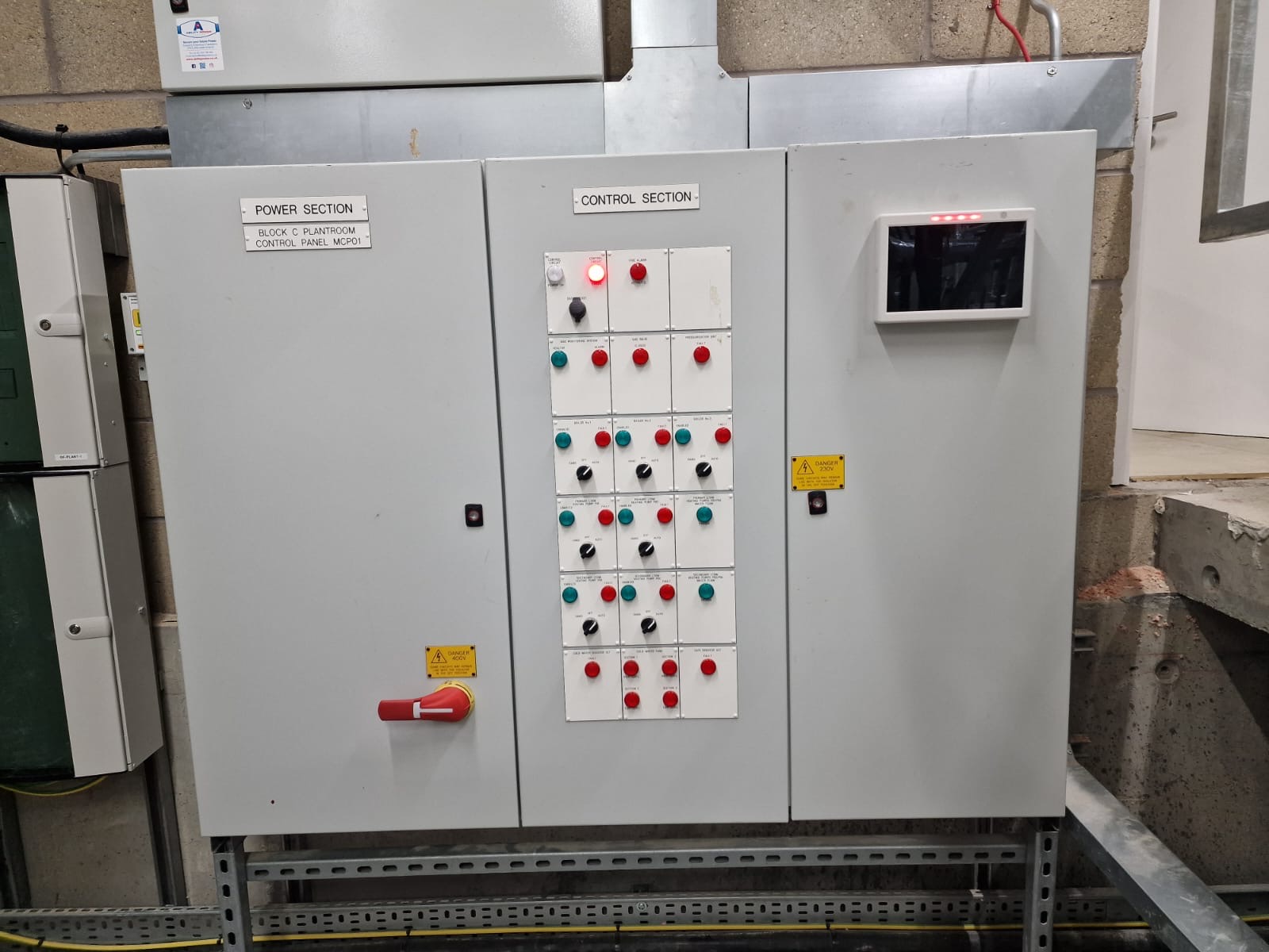 Plantroom MCP control panel